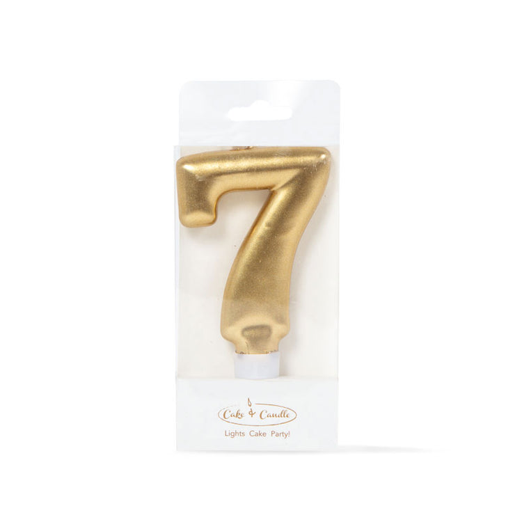 Birthday Cake Candle Gold Number 7