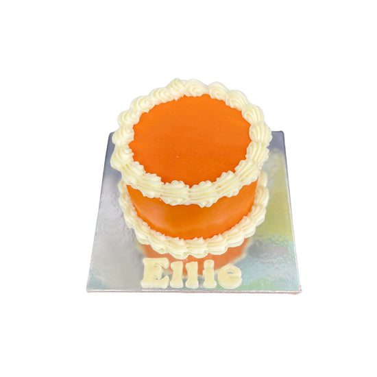 Cat Birthday Cake - Vintage Circle