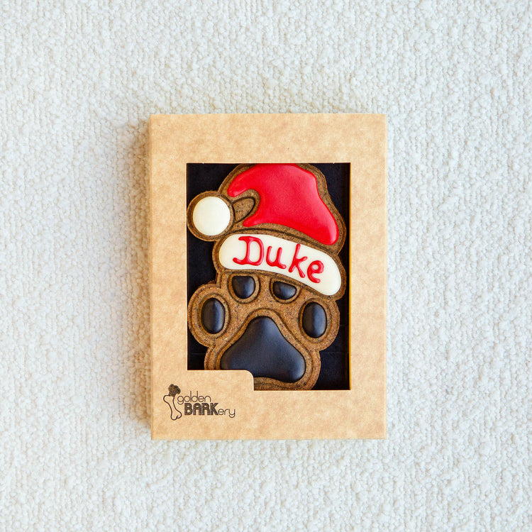 Christmas Dog Treats Personalised Dog Gift Santa Paws in Box