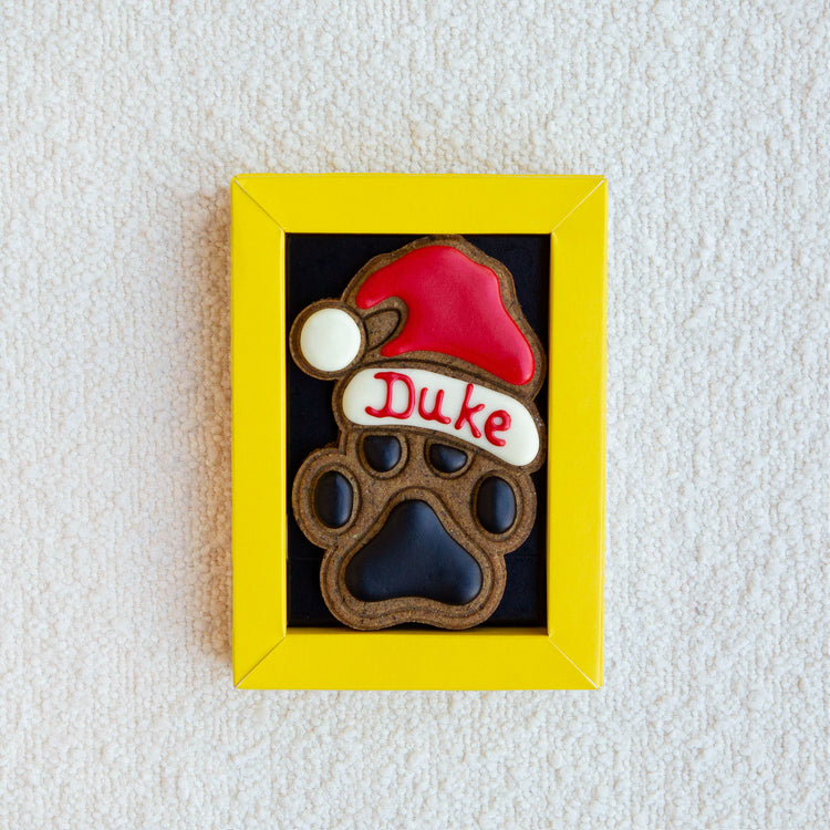 Christmas Dog Treats Personalised Dog Gift Santa Paws Lid Off