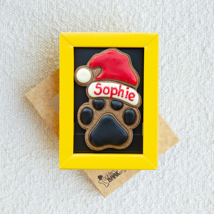 Christmas Dog Treats Personalised Dog Gift Santa Paws Sophie Open