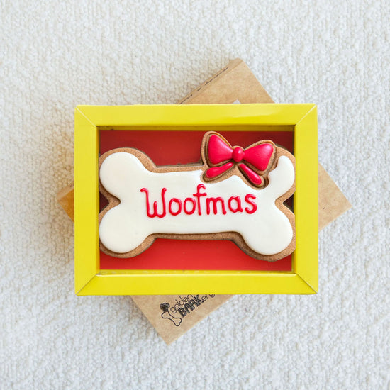 Christmas Dog Treats - Xmas Bow Dog Bone