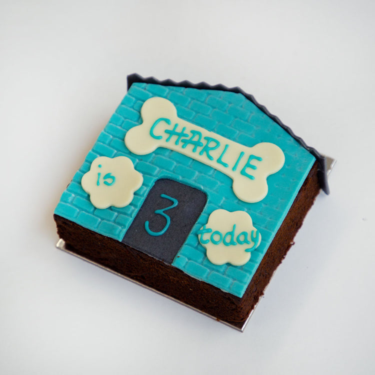 Dog Birthday Cake Dog Kennel Blue Angle