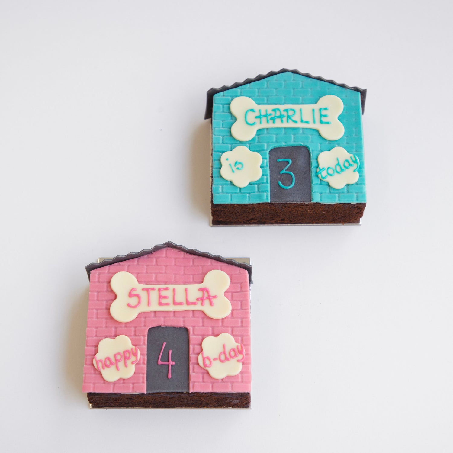 Dog Birthday Cake Dog Kennel Blue Pink