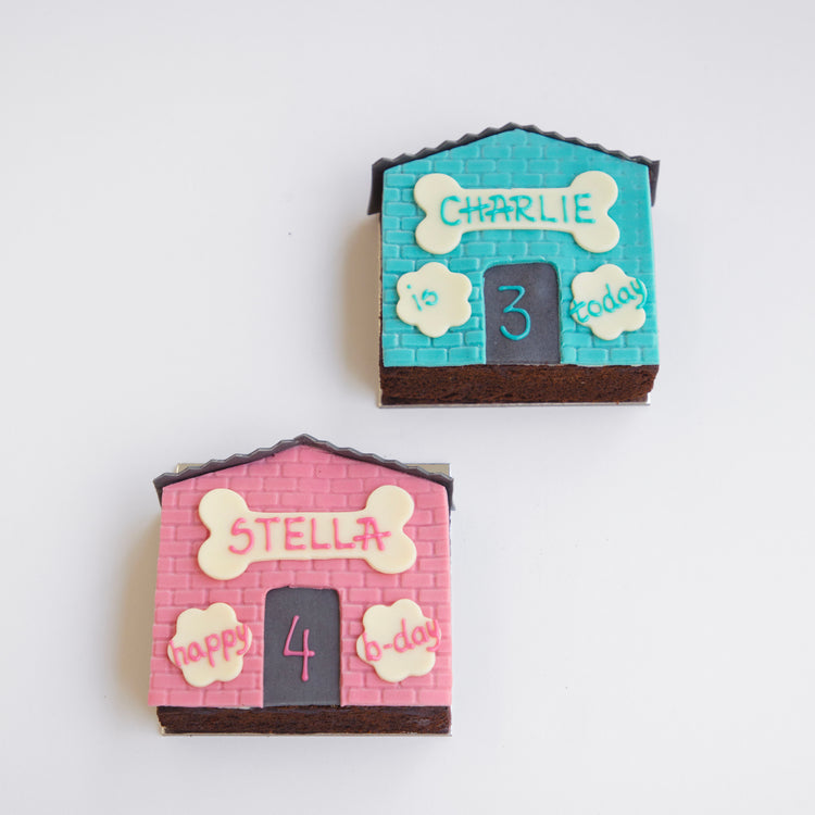 Dog Birthday Cake Dog Kennel Blue Pink