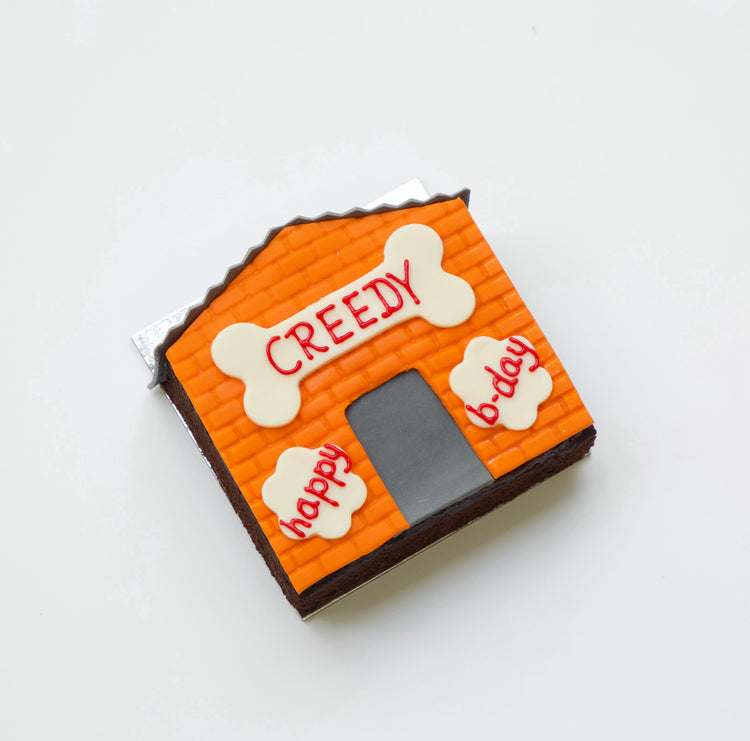 Dog Birthday Cake Dog Kennel Orange Angle