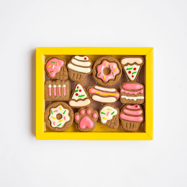 Dog Biscuits Celebration Box Pink No Lid