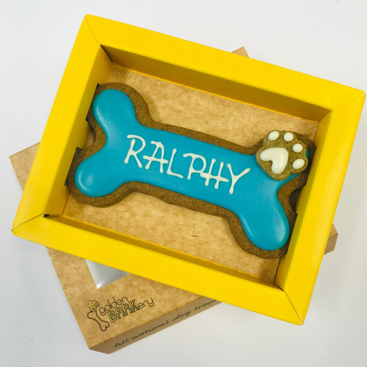 Dog Biscuits Personalised Dog Bone Blue