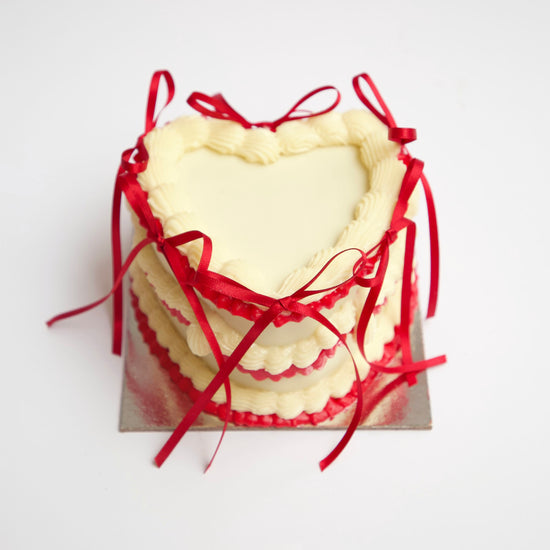 Dog Cake - Retro Red Frills & Bows