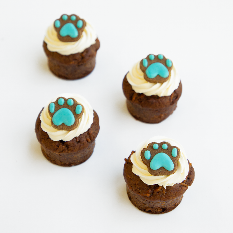 Dog Cupcakes Pupcakes Puppy Cupcakes Blue Paws