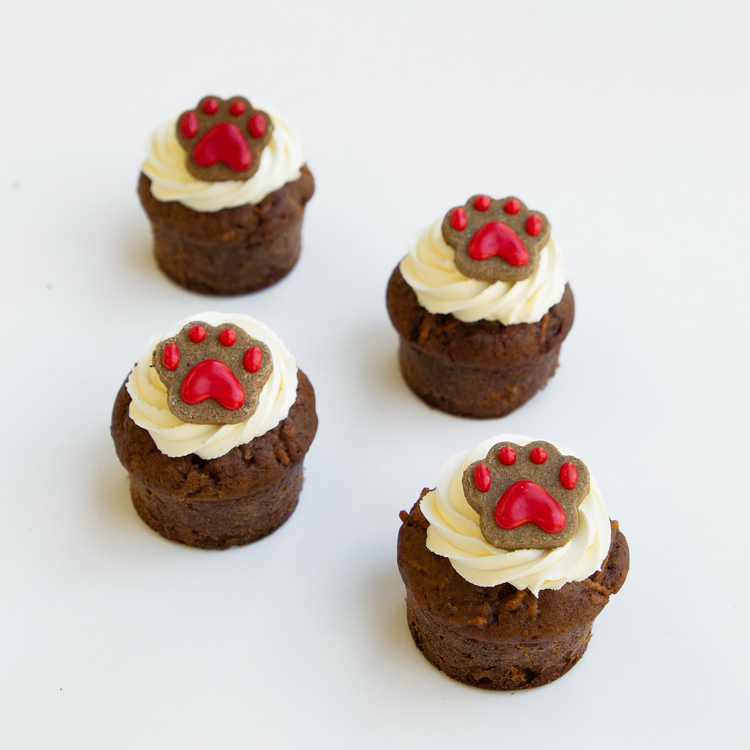 Dog Cupcakes Pupcakes Puppy Cupcakes Red Paws