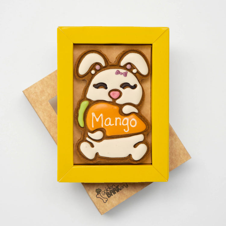 Easter Dog Treats Personalised Dog Gift Bunny Carrot Open Angle