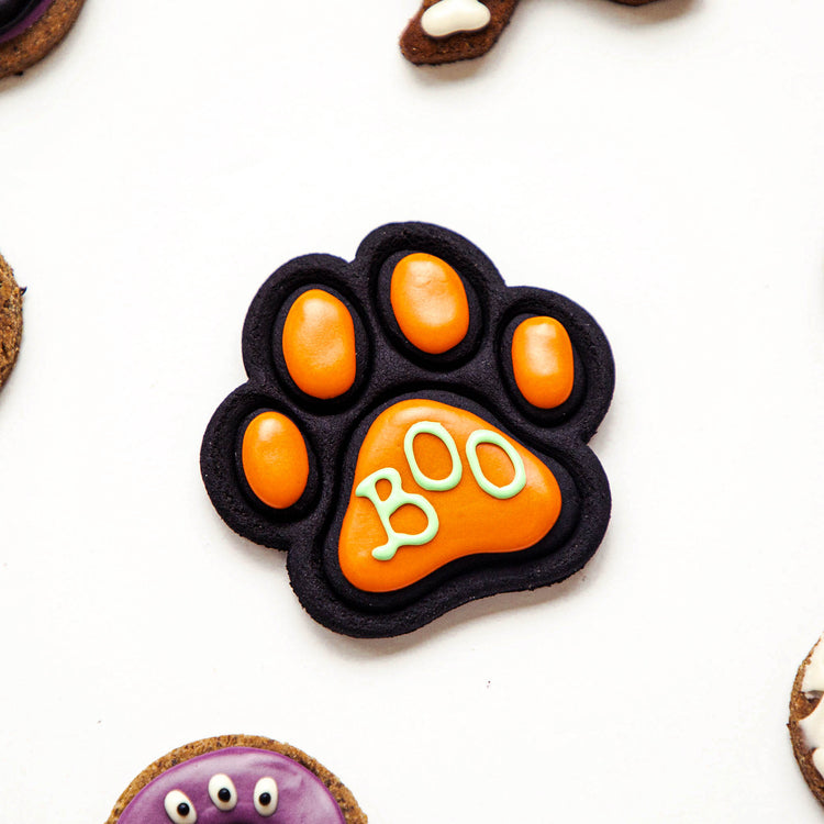 Halloween Dog Treats Boo Paw Black