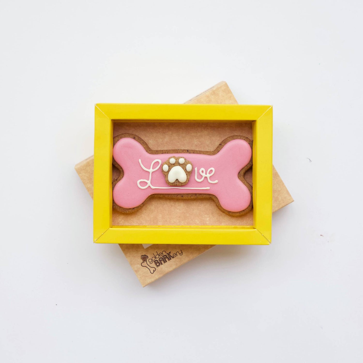 Valentines Day Dog Treats Love Dog Bone Biscuit Pink Open