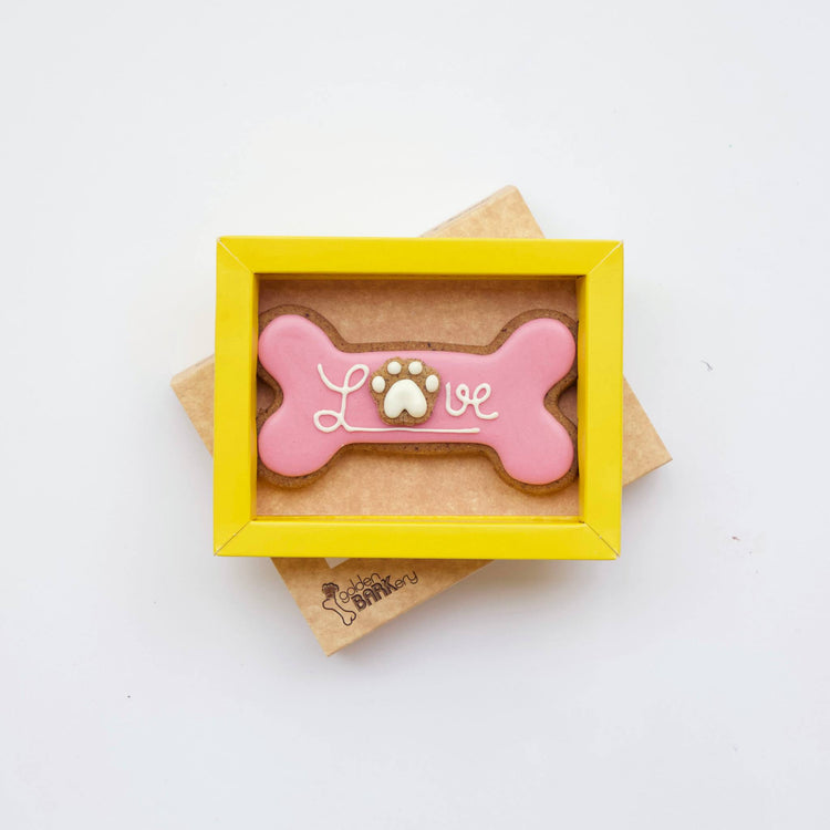 Valentines Day Dog Treats Love Dog Bone Biscuit Pink Open
