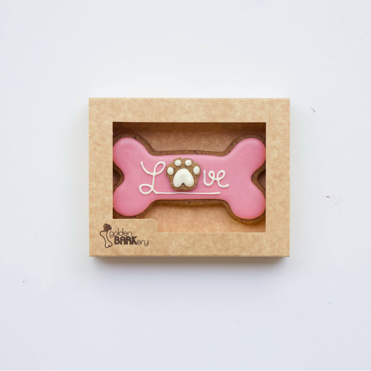 Valentines Day Dog Treats Love Dog Bone Biscuit Pink