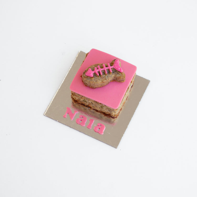 Cat Birthday Cake 2 Tier Cat Cake Pink Angle