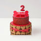 Dog Birthday Cake 2 Tier Dream Red