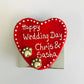 Dog Birthday Cake Heart Red Wedding Message