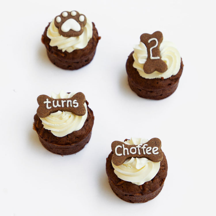 Personalised Dog Cupcakes Pupcakes Puppy Cakes White Writing