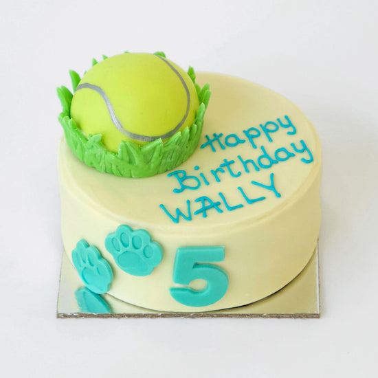 Tennis Ball Dog Birthday Cake Tennis Pup Cake Blue