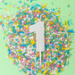 Birthday Cake Candle Mini Glitter Number 1 Loose