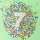 Birthday Cake Candle Mini Glitter Number 7 Loose