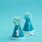 Cat & Dog Birthday Hat Blue Sparkles