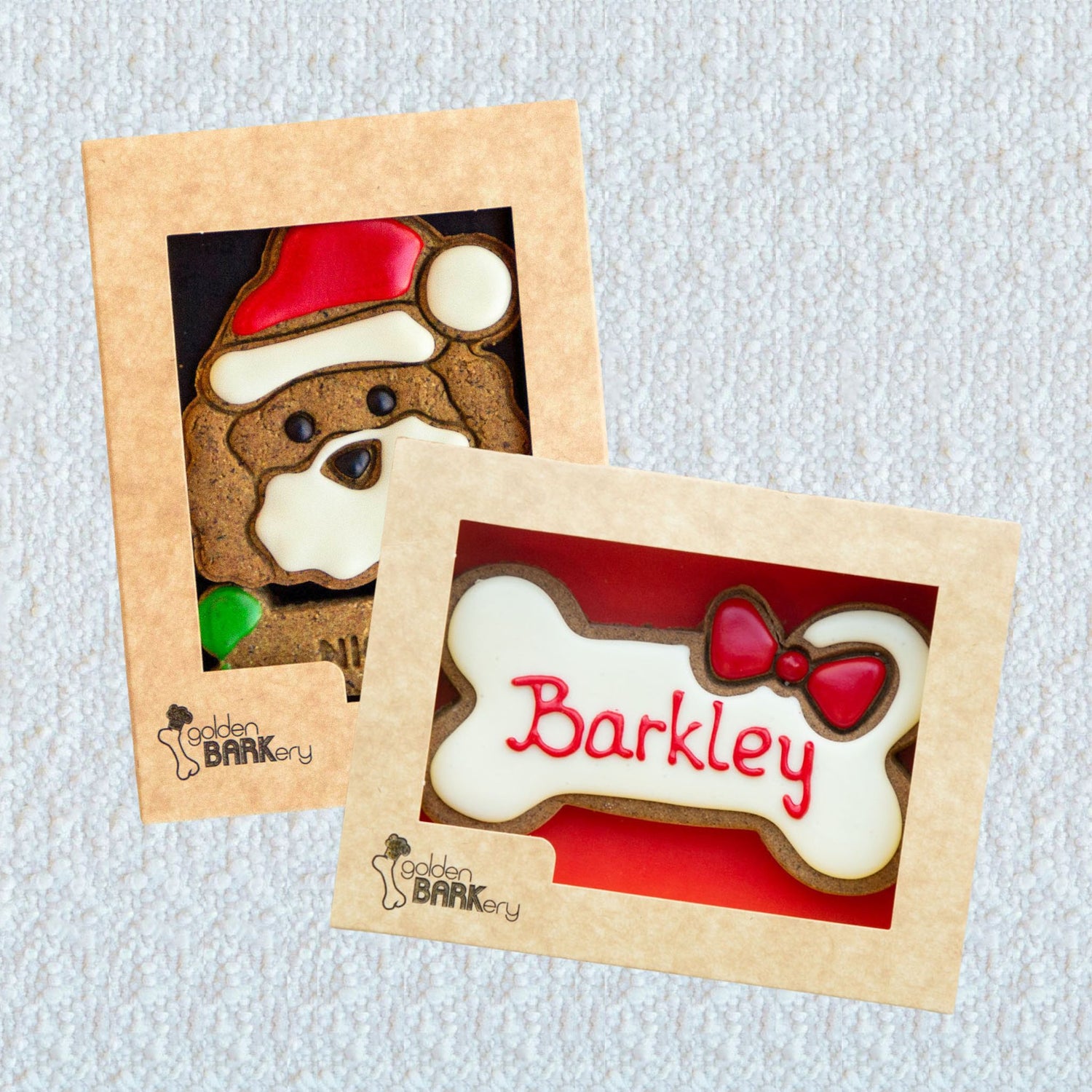 Christmas Dog Gift - Personalised Bone Treat & Naughty and Nice Biscuits
