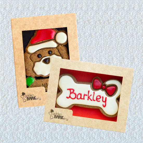 Christmas Dog Gift - Personalised Bone Treat & Naughty and Nice Biscuits
