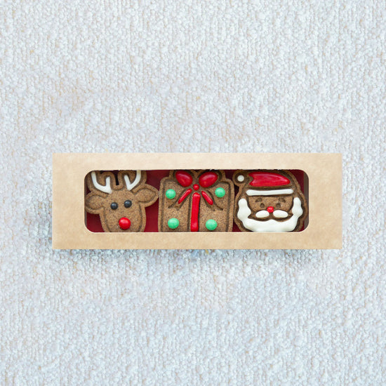 Dog Christmas Gift Trio - Deer, Gift & Santa