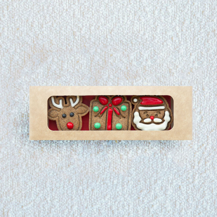 Dog Christmas Gift Trio - Deer, Gift & Santa