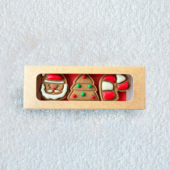 Dog Christmas Gift Trio - Santa, Tree & Candy Cane