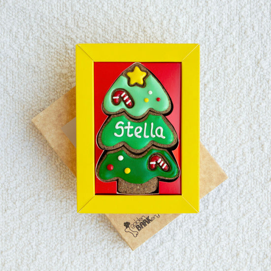 Christmas Dog Treats Personalised Xmas Tree Lid Angle