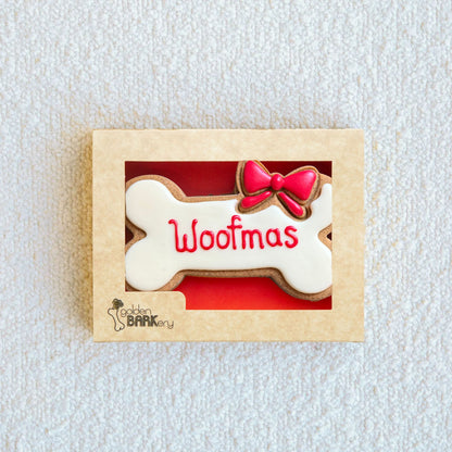 Christmas Dog Treats - Xmas Bow Dog Bone