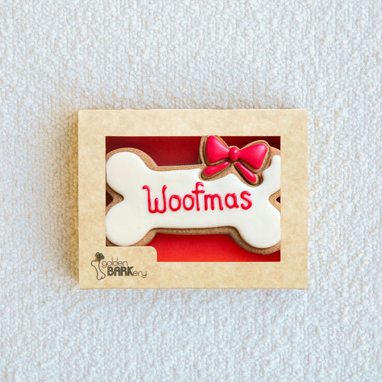 Christmas Dog Treats - Xmas Bow Dog Bone