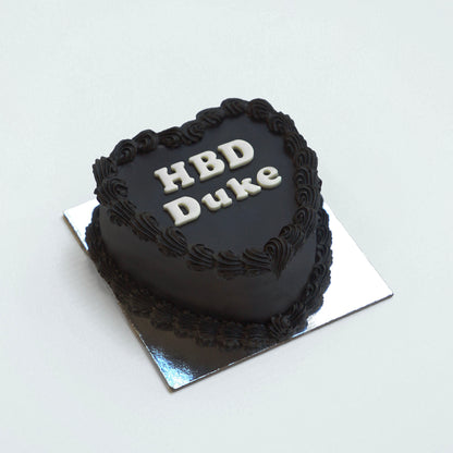 Dog Birthday Cake Black Vintage Heart Dog Cake