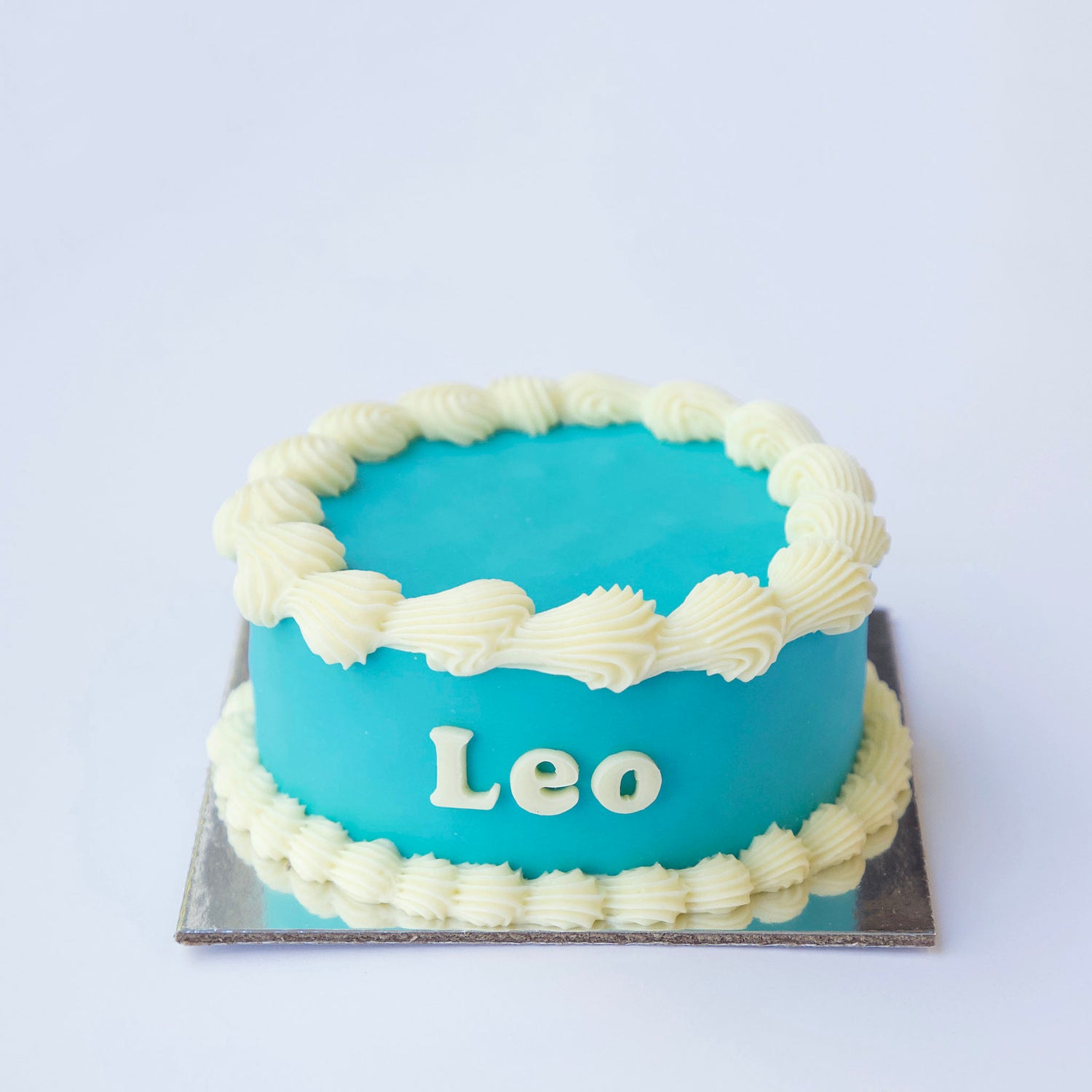 Dog Birthday Cake Vintage Round Dog Cake Blue