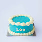 Dog Birthday Cake Vintage Round Dog Cake Blue