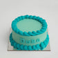 Dog Birthday Cake Vintage Round Dog Cake Blue