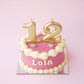 Dog Birthday Cake Vintage Round Dog Cake Pink Number Candles