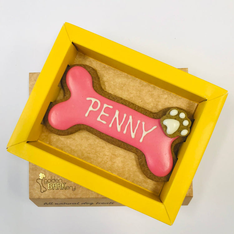 Dog Biscuits Personalised Dog Bone Pink