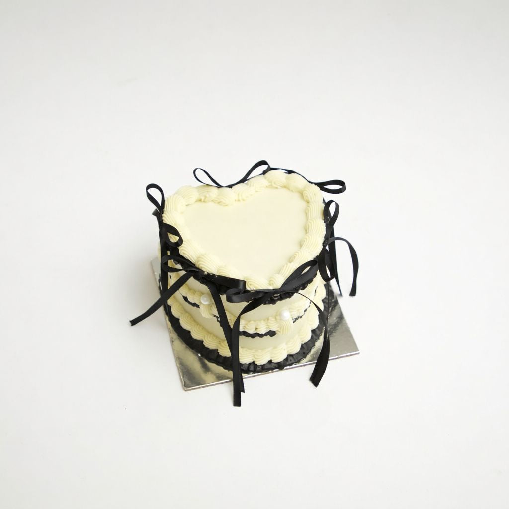 Dog Cake - Vintage Black Frills & Bows