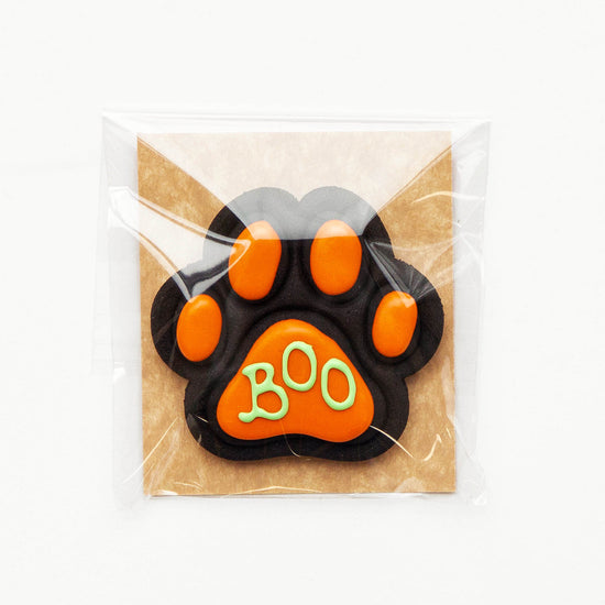 Halloween Charcoal Dog Biscuit - BOO Paw