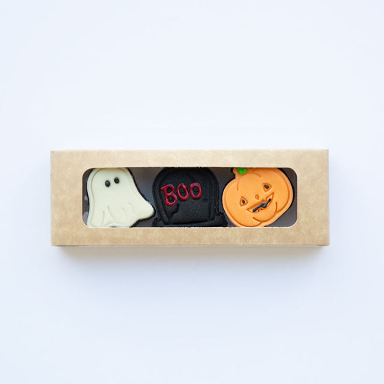 Halloween Dog Cookies - Pumpkin, Boo & Ghost Overhead