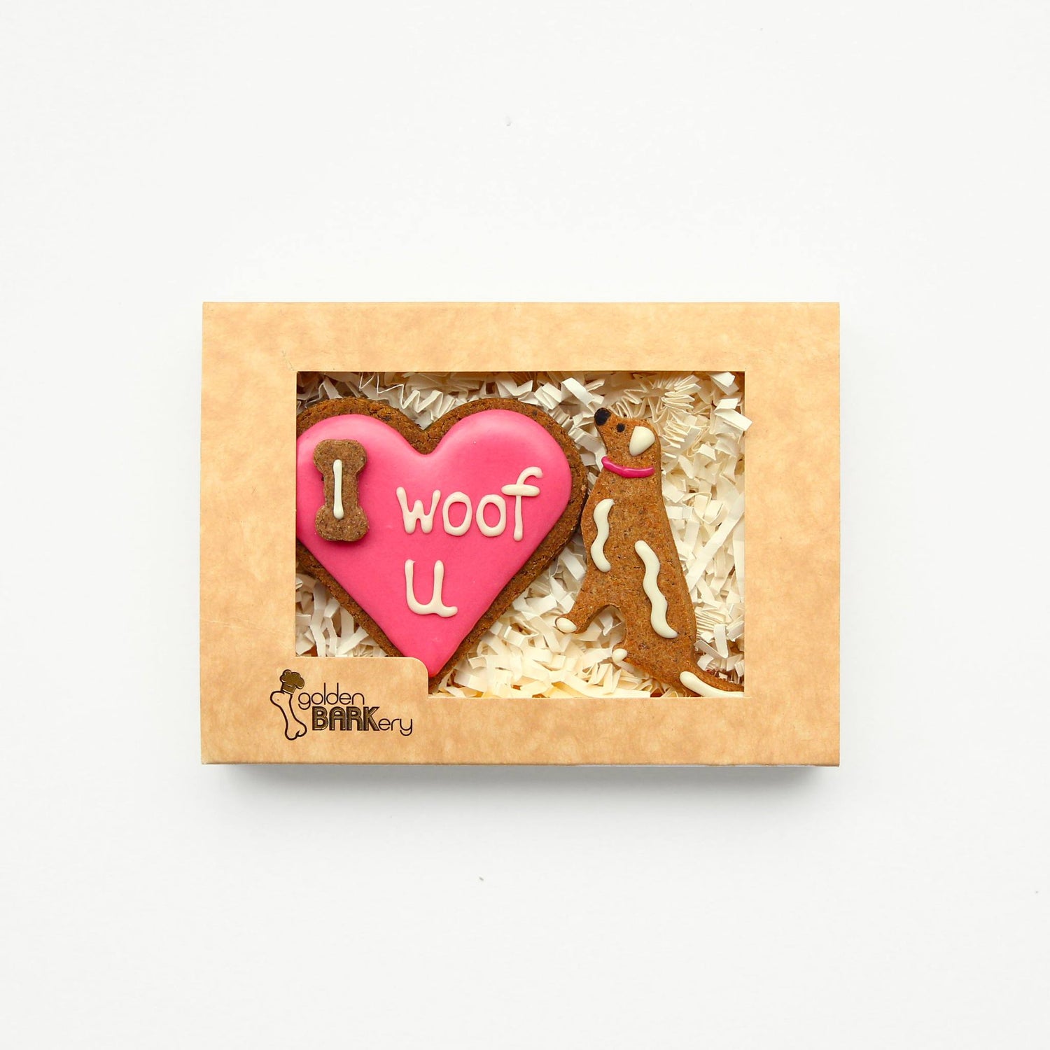 Valentines Day Dog Treats I Woof U Homemade Dog Biscuits Pink