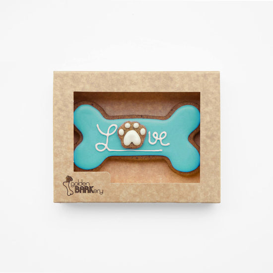 Valentines Day Dog Treats Love Dog Bone Biscuit Blue