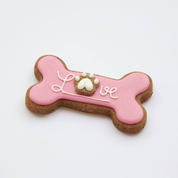 Valentines Day Dog Treats Love Dog Bone Biscuit  Pink Loose