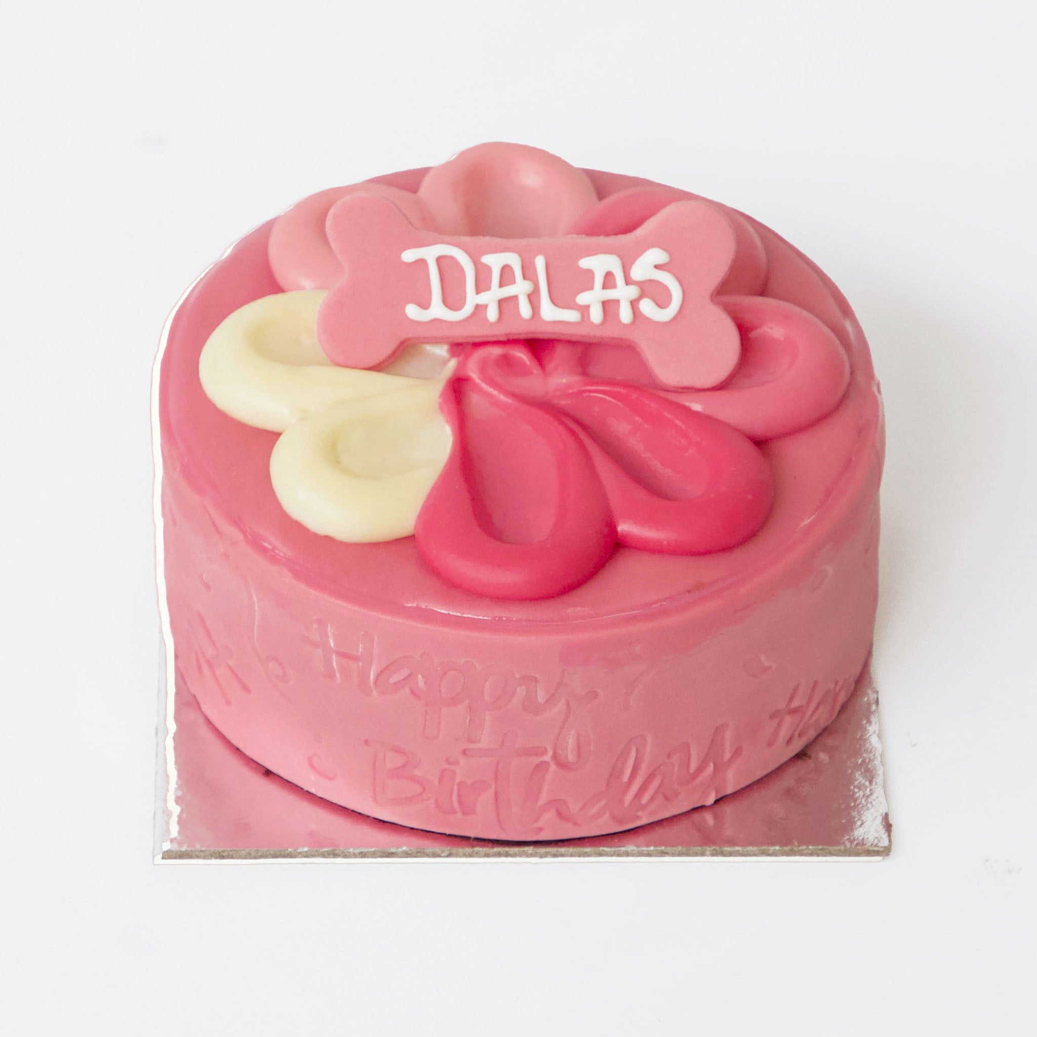 Pink dog clearance cake